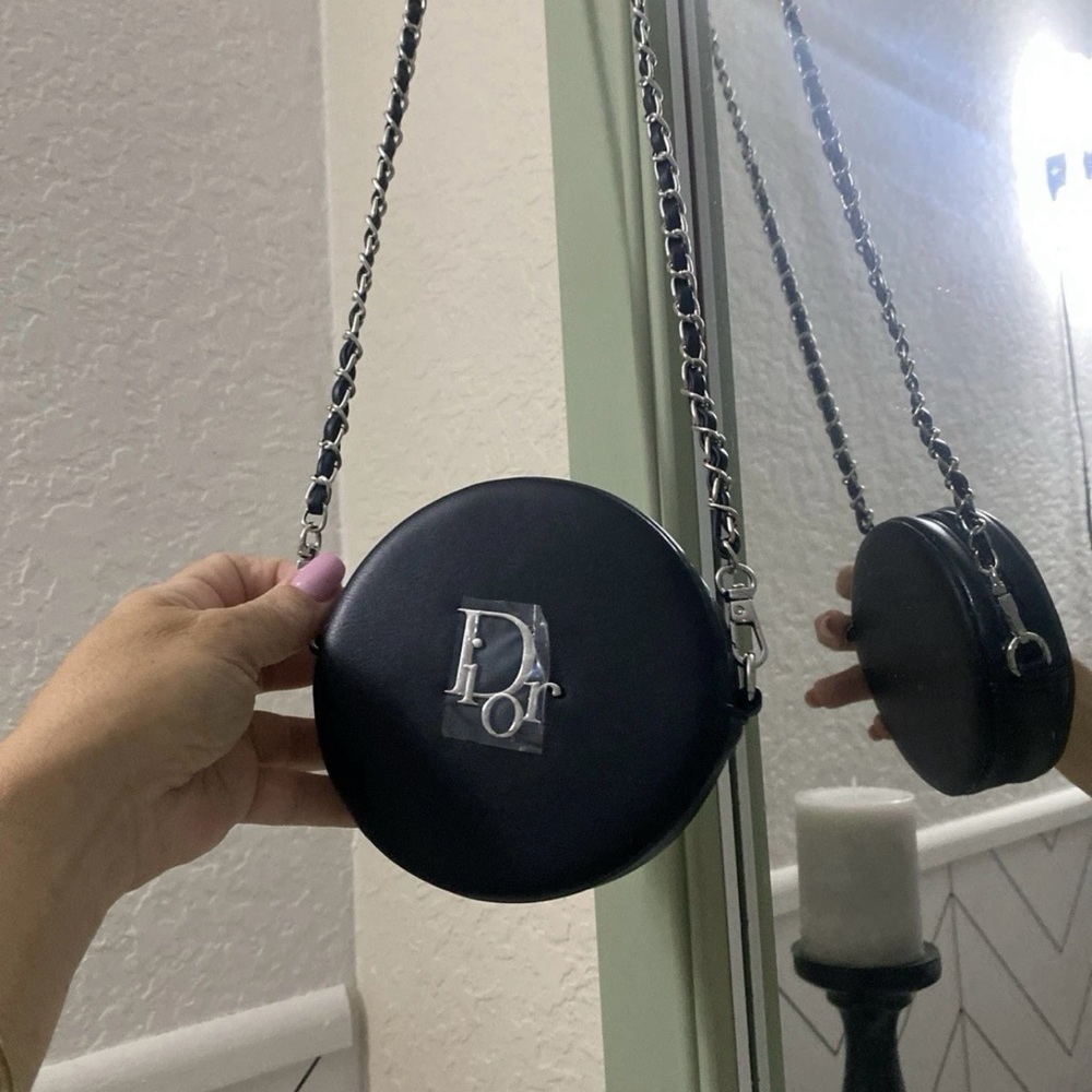 Dior Authentic beauty VIP black and silver long straps vanity beauty small bag - Picture 4 of 6
